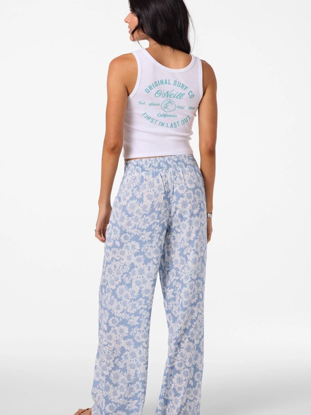 O'Neill Jonie Periwinkle-Sky Blue with white Daisies Pants Medium - Picture 6 of 16